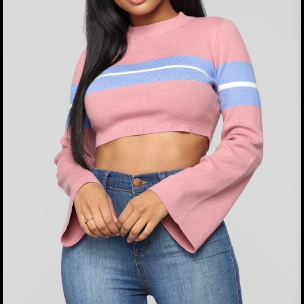 Jump on it Sweater- pink combo - Picture 2 of 2